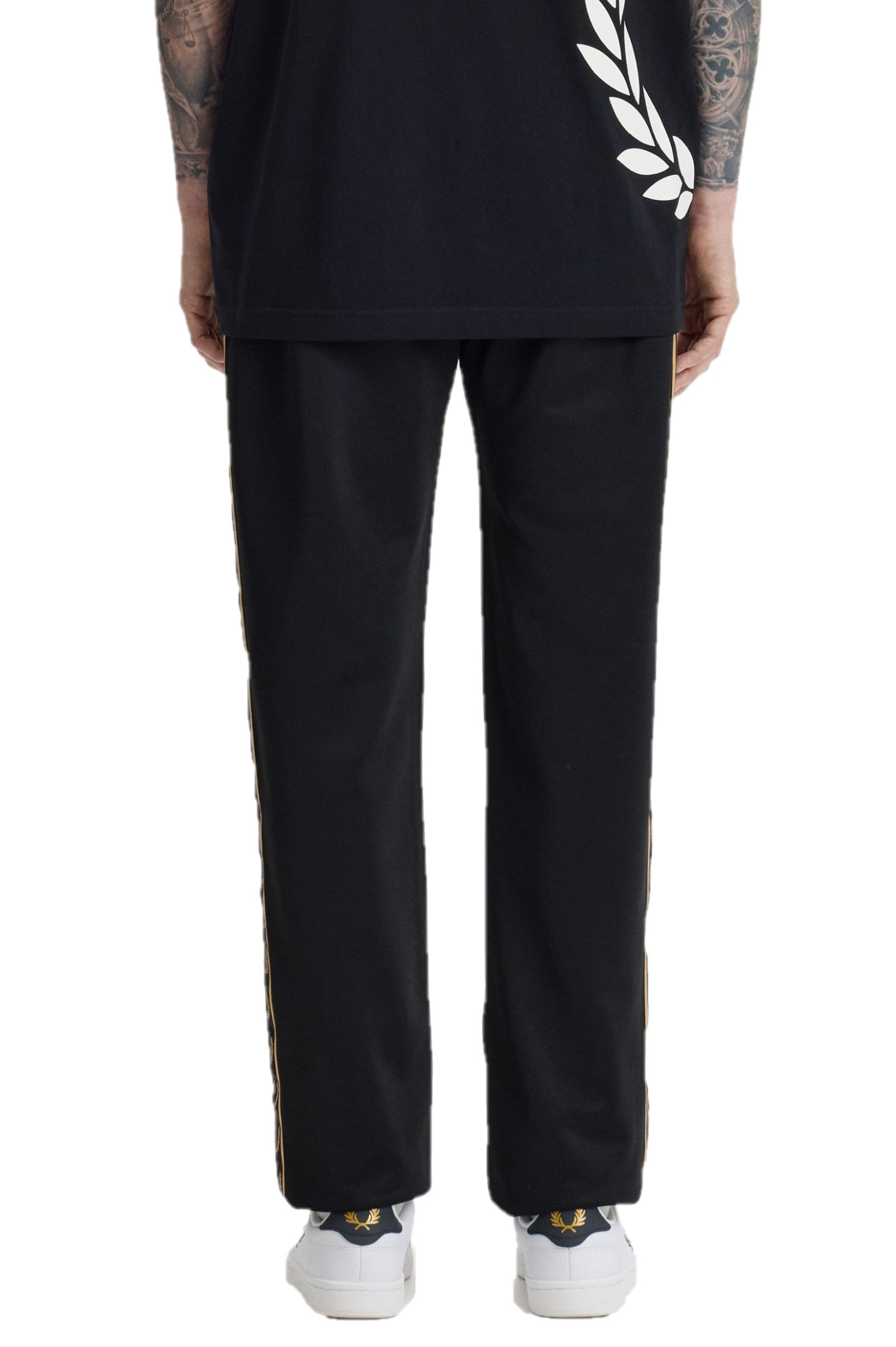 Fred Perry Taped Track Pant Black / Champagne