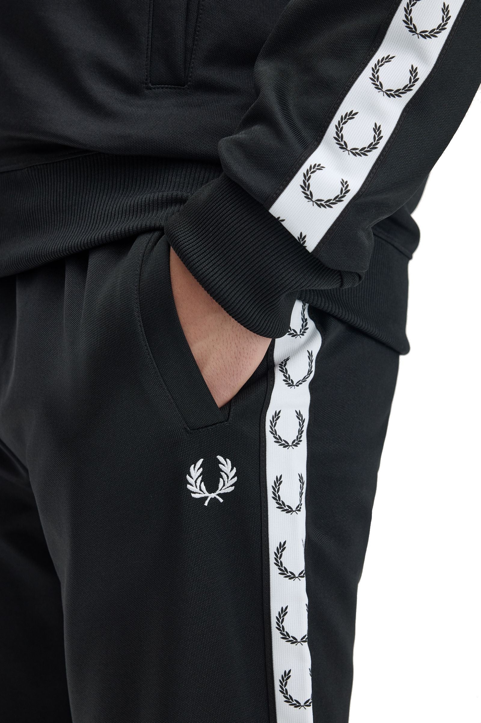 Fred Perry Taped Track Pant Black
