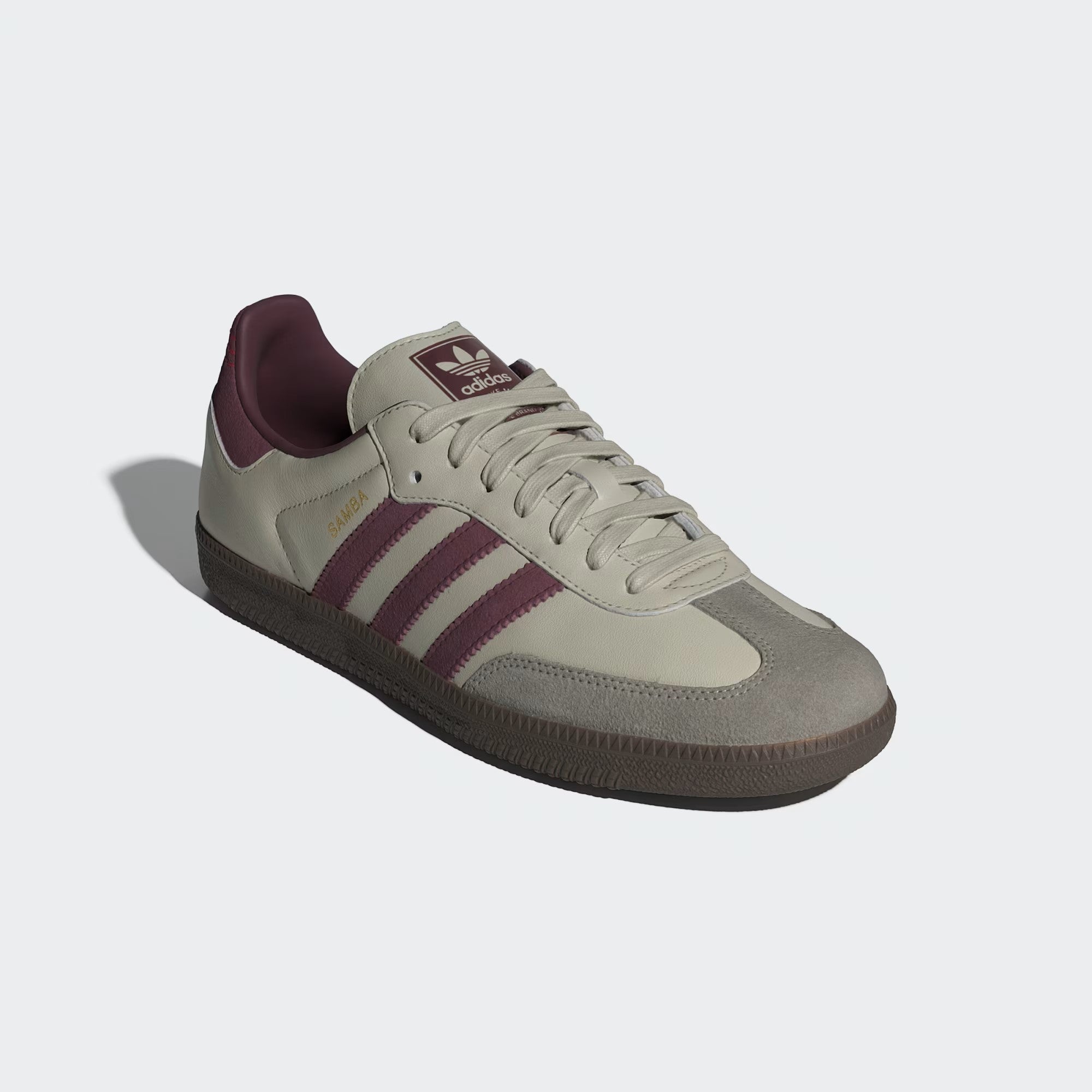 Adidas Samba OG ID1482 Putty Grey / Maroon / Gold Metallic