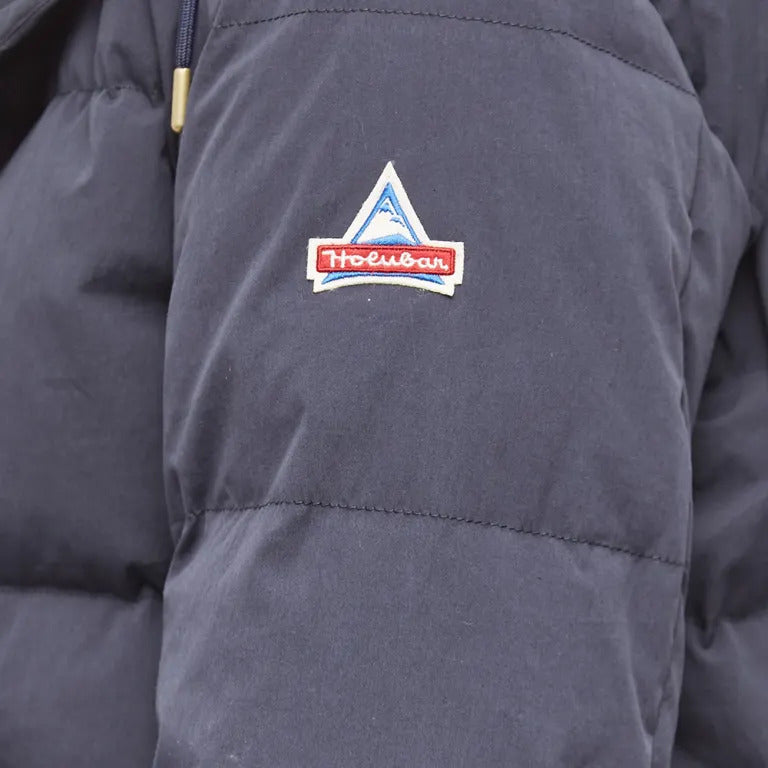 HOLUBAR Crinkle Cropped Puffer Jacket Dark Blue