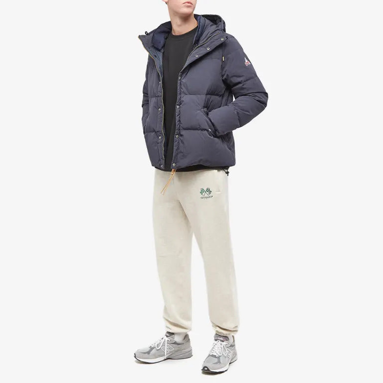 HOLUBAR Crinkle Cropped Puffer Jacket Dark Blue