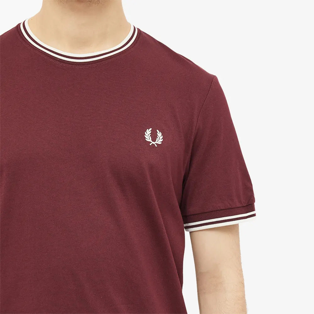 Fred Perry Twin Tipped T-Shirt Oxblood