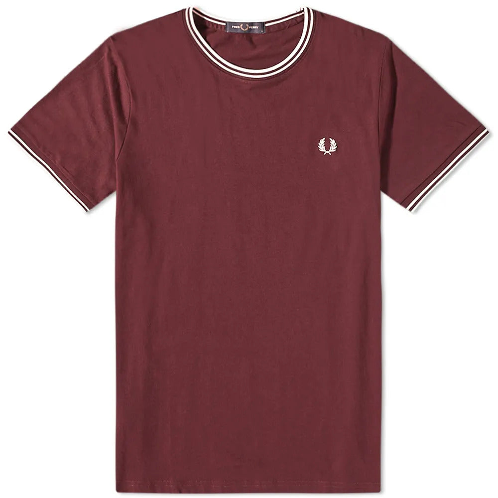 Fred Perry Twin Tipped T-Shirt Oxblood