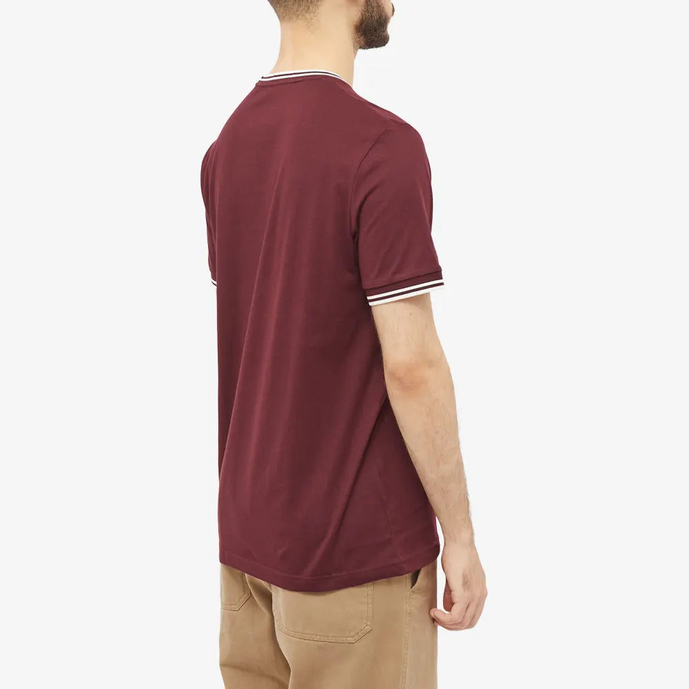 Fred Perry Twin Tipped T-Shirt Oxblood