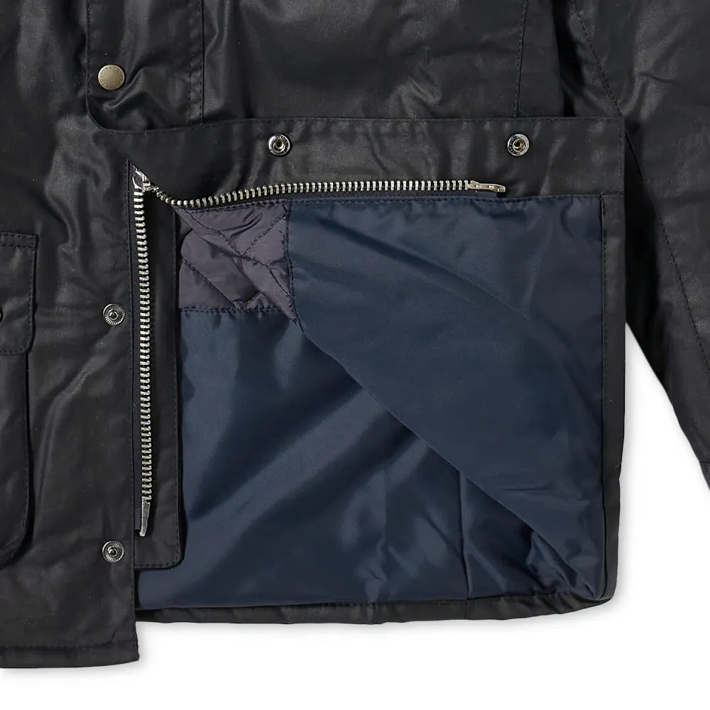Barbour International Duke Waxed Jacket Navy