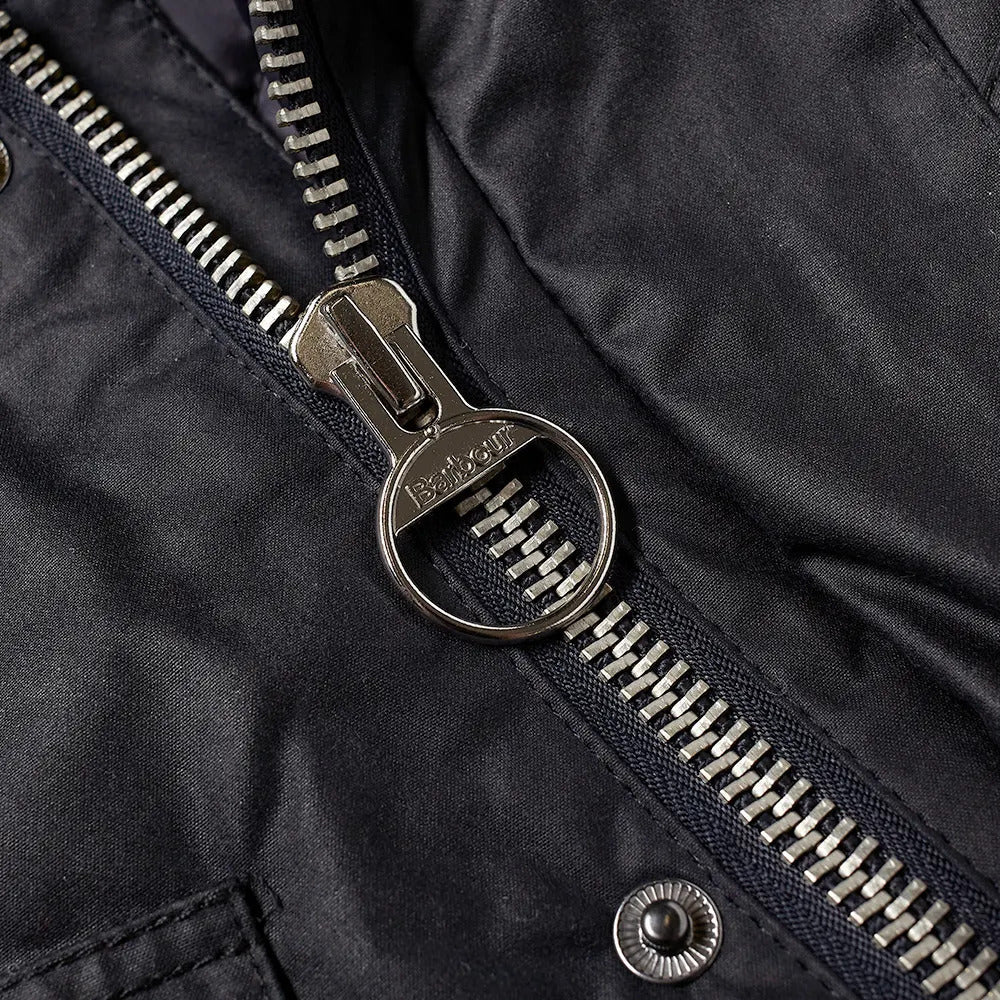Barbour International Duke Waxed Jacket Navy