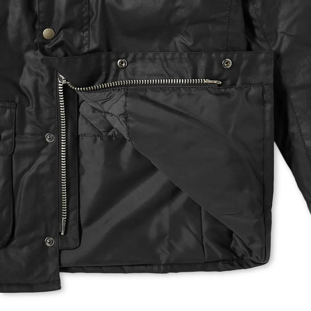 Barbour International Duke Waxed Jacket Black