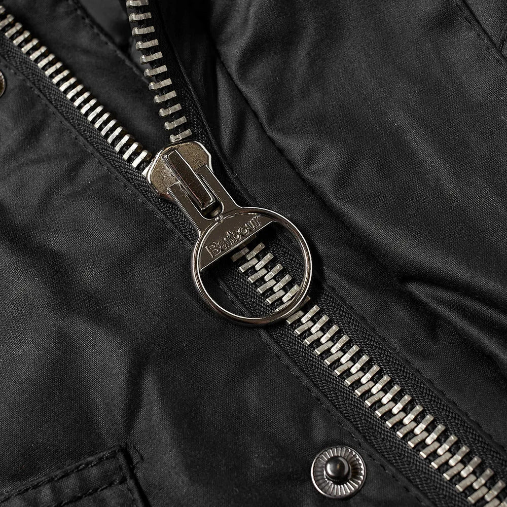 Barbour International Duke Waxed Jacket Black