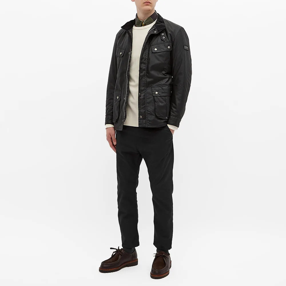 Barbour International Duke Waxed Jacket Black
