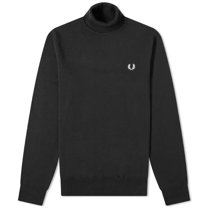 Fred Perry Roll Neck Jumper Black