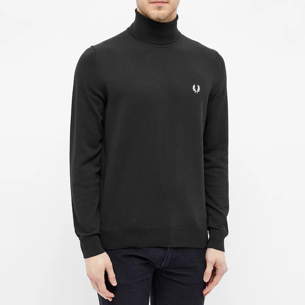 Fred Perry Roll Neck Jumper Black