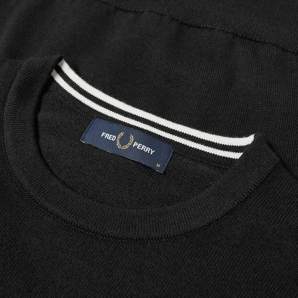 Fred Perry Classic Crew Neck Jumper Black