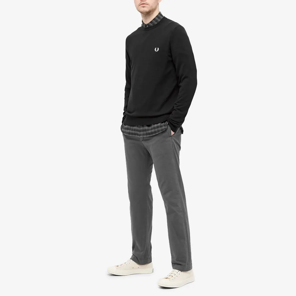 Fred Perry Classic Crew Neck Jumper Black