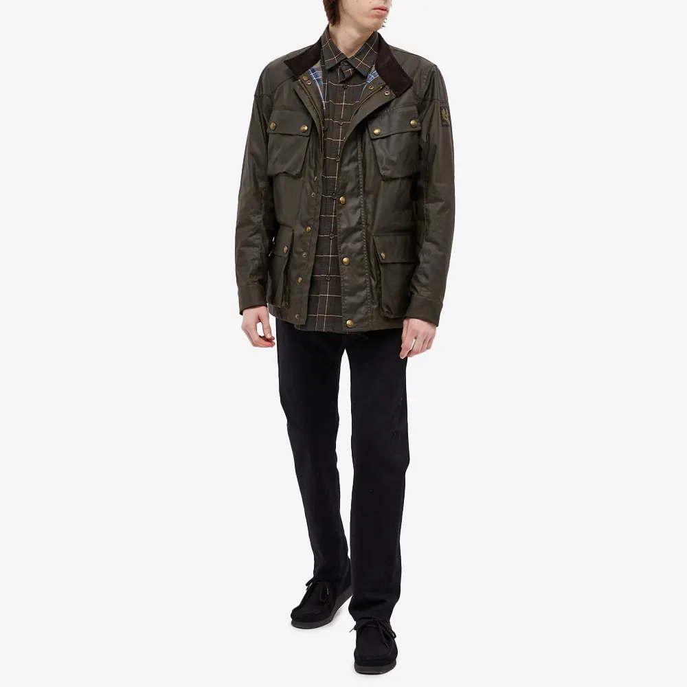Belstaff Fieldmaster Jacket Waxed Cotton Faded Olive