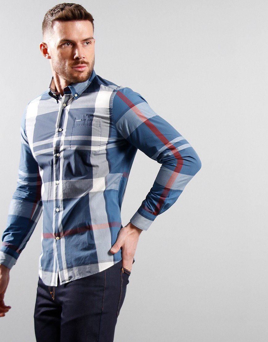 Barbour Harris Tailored Shirt Summer Navy
