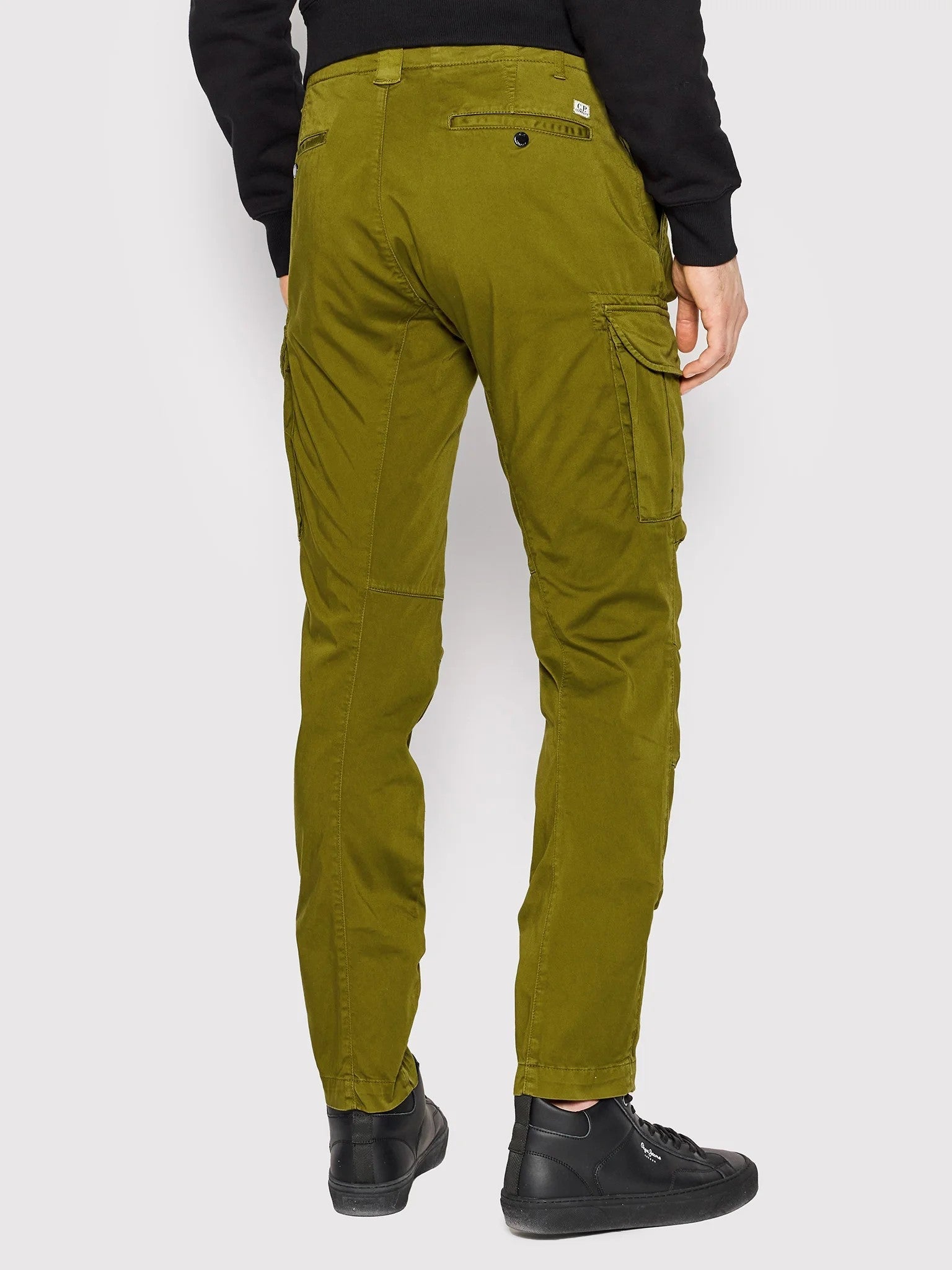 C.P. Company Stretch Sateen Lens Cargo Pants Green 698