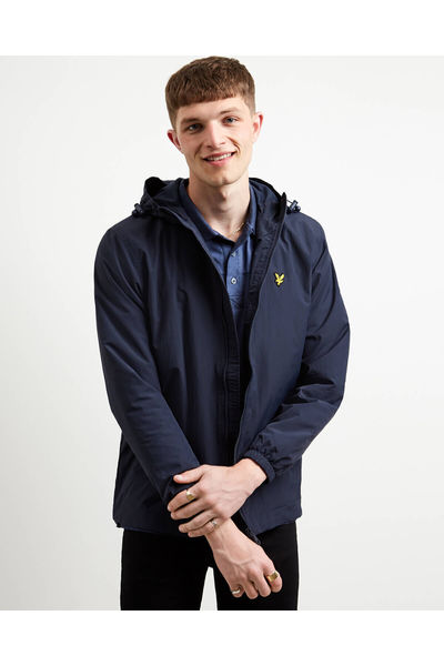 Lyle & Scott Zip Through Hooded Jacket -Dark Navy