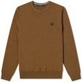 Fred Perry Classic Crew Neck Jumper Shaded Stone