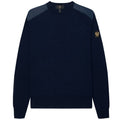 Belstaff Kerrigan Crew Neck Jumper Merino Wool Washed Navy