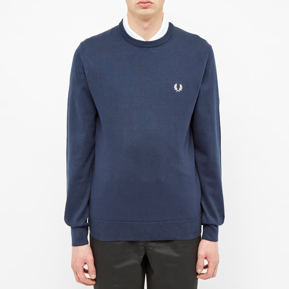 Fred Perry Classic Crew Knit Deep Carbon