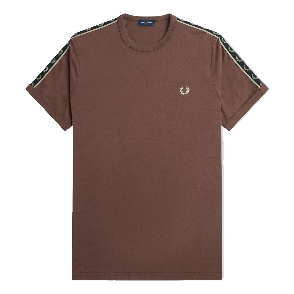 Fred Perry Taped Ringer T-Shirt Carrington Brick / Warm Grey