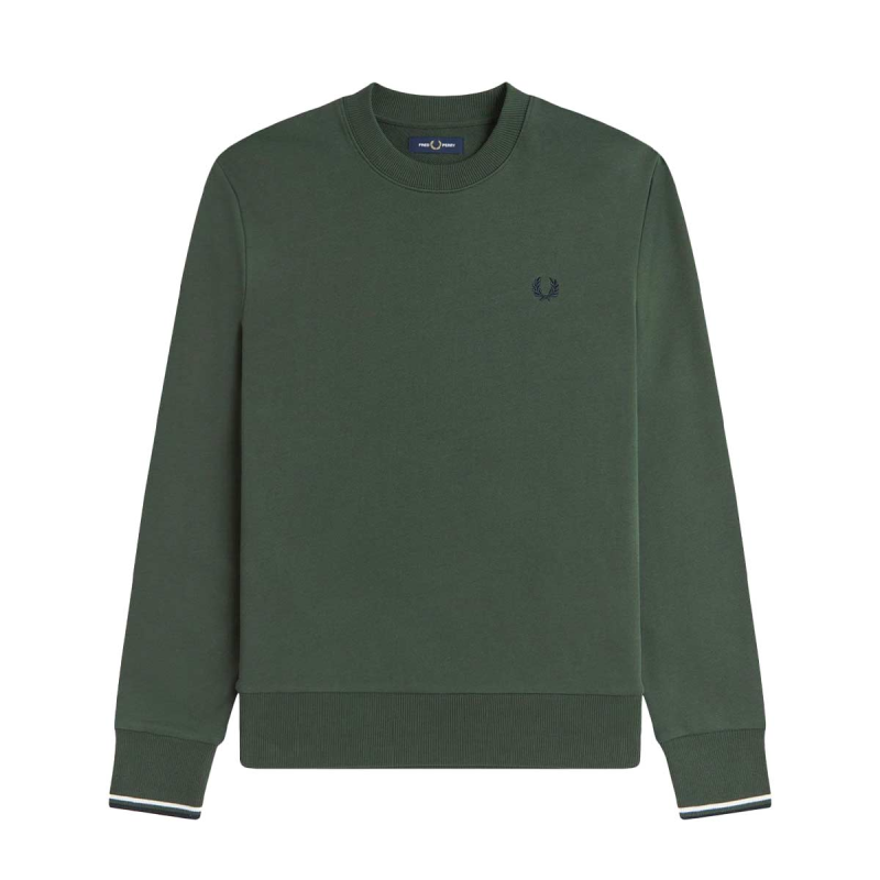 Fred Perry Crew Neck Sweatshirt Court Green