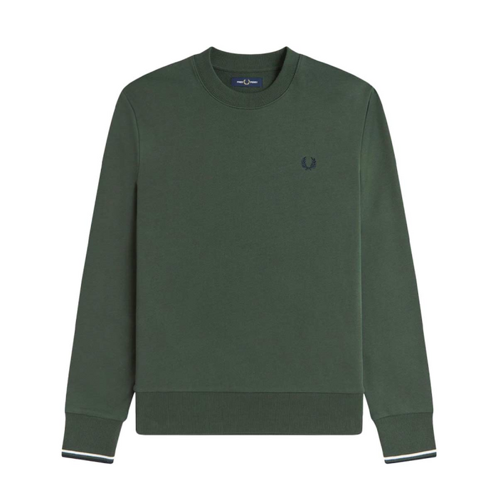 Fred Perry Crew Neck Sweatshirt Court Green