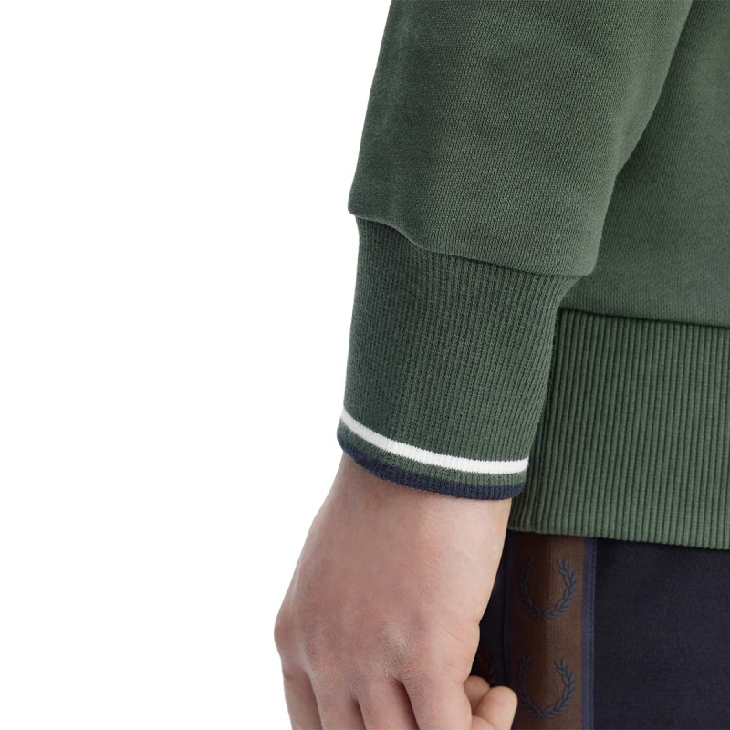 Fred Perry Crew Neck Sweatshirt Court Green