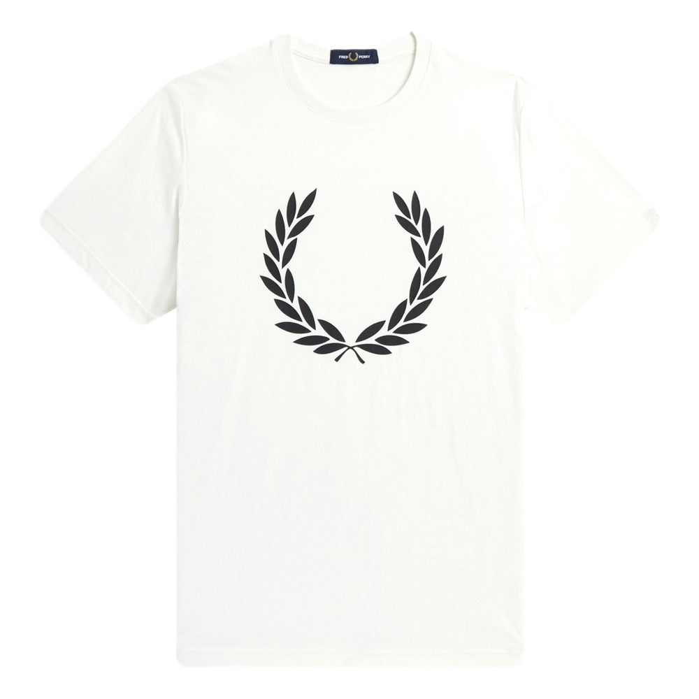 Fred Perry Laurel Wreath Print T-Shirt Snow White