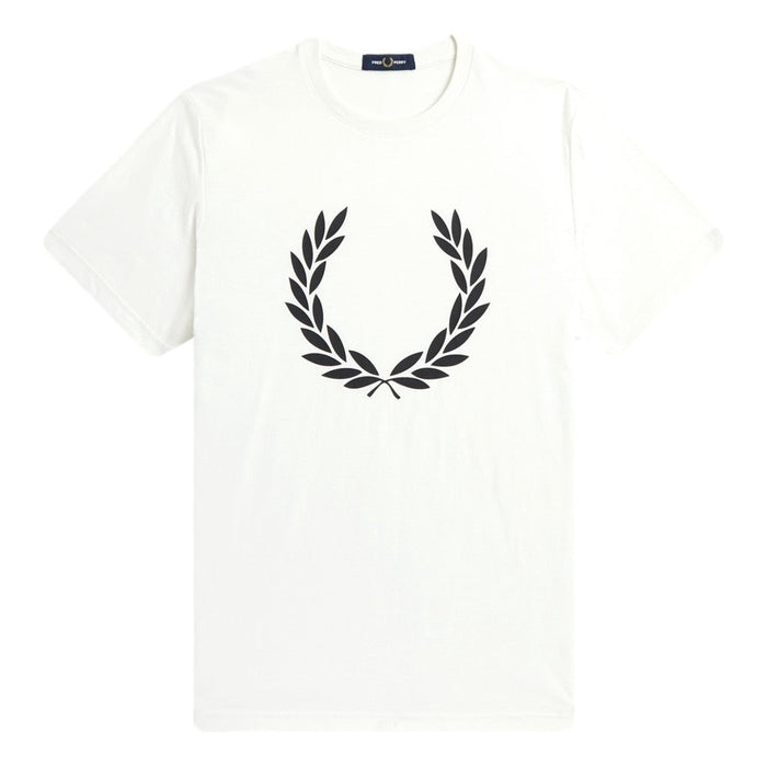 Fred Perry Laurel Wreath Print T-Shirt Snow White