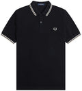 Fred Perry Slim Fit Twin Tipped Polo Black