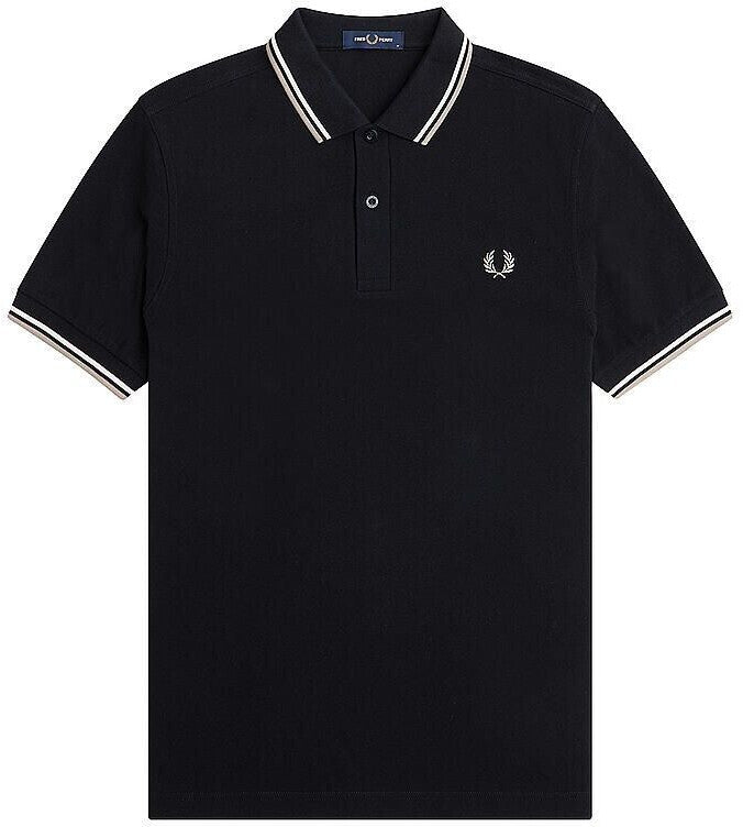 Fred Perry Slim Fit Twin Tipped Polo Black