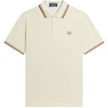 Fred Perry Reissues Original Twin Tipped Polo Oatmeal / Dark Caramel / Whisky Brown