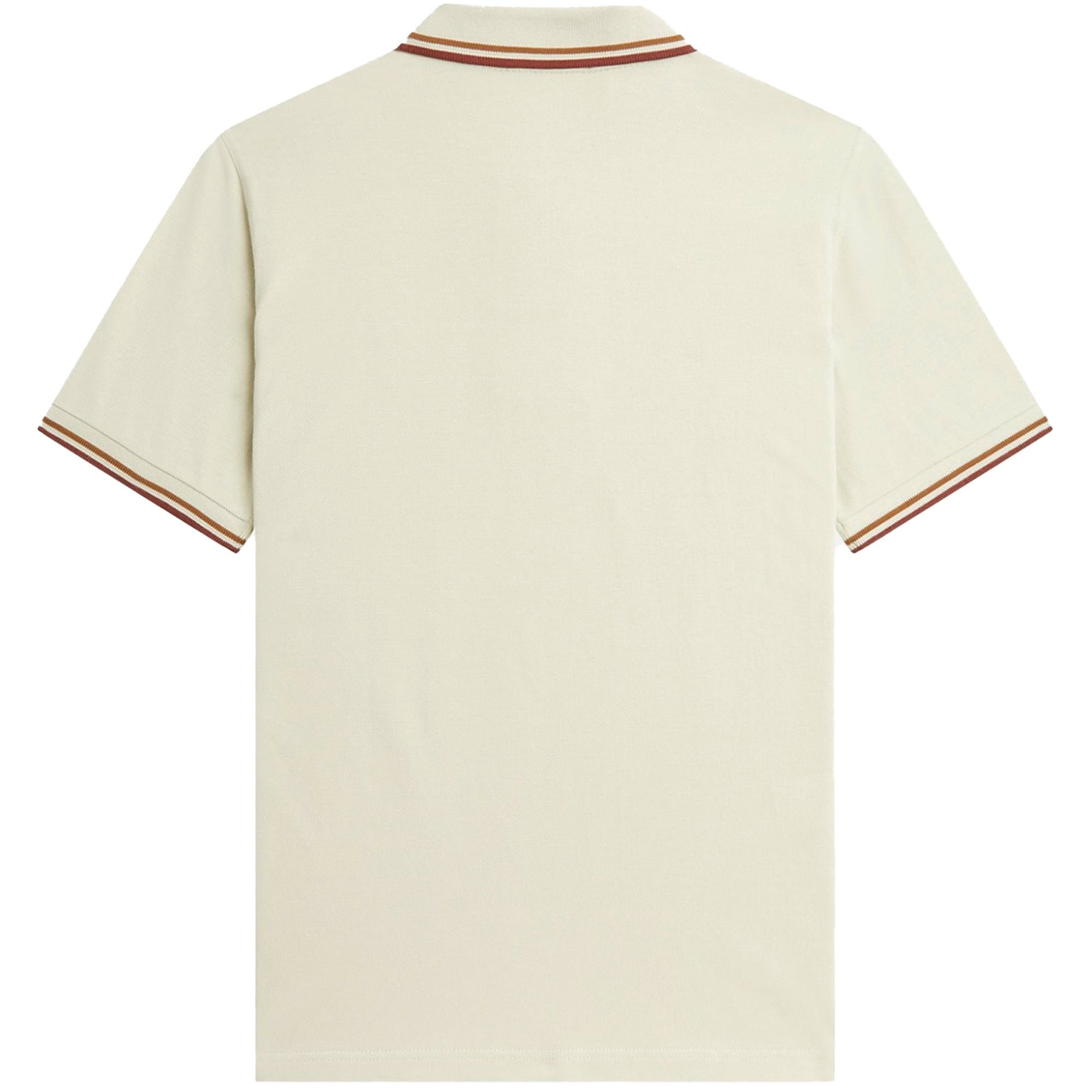 Fred Perry Reissues Original Twin Tipped Polo Oatmeal / Dark Caramel / Whisky Brown