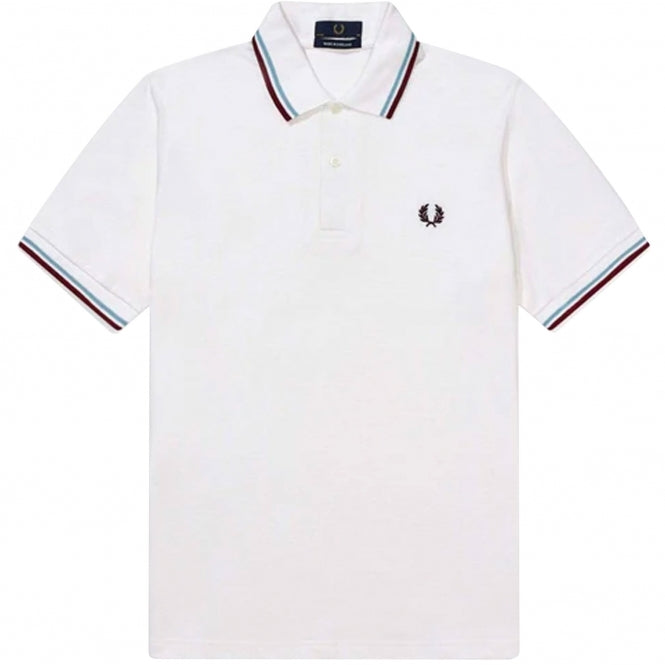 Fred Perry Reissues Original Twin Tipped Polo White Ice Maroon