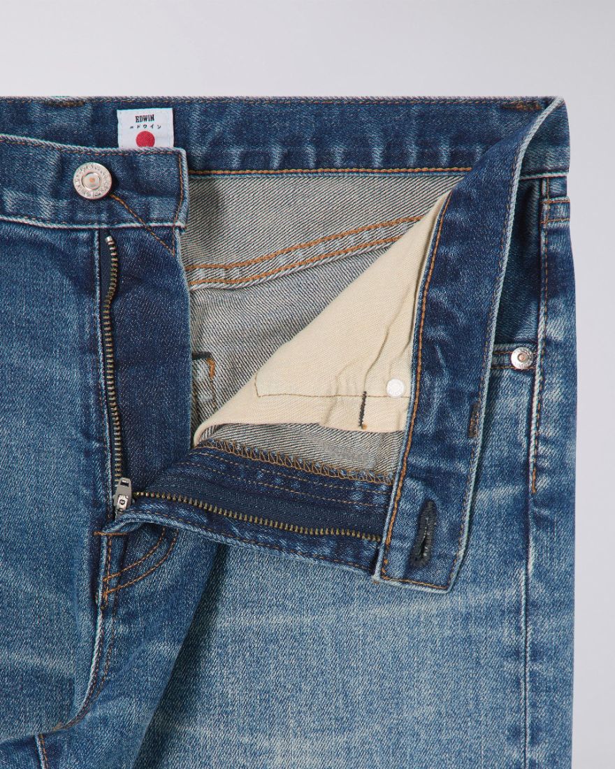 Edwin Slim Tapered Jeans L32 Blue Mid Used