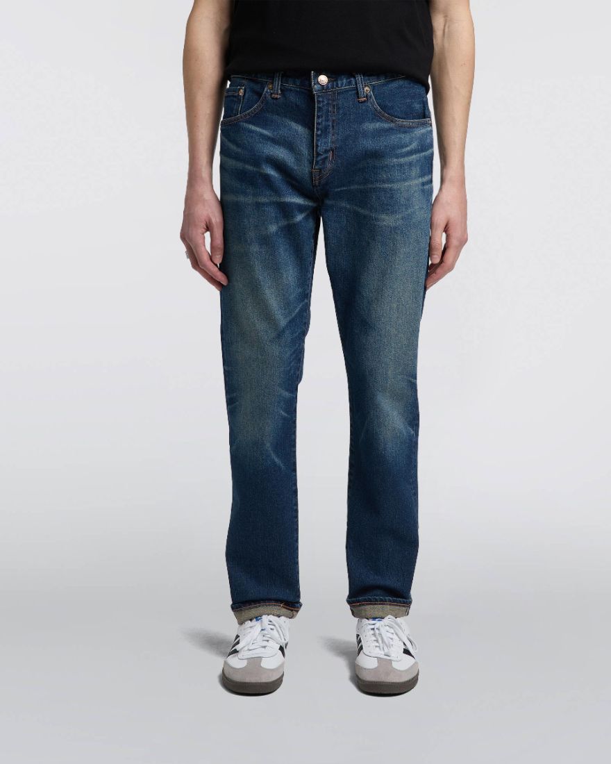 Edwin Slim Tapered Jeans L32 Blue Mid Dark Used