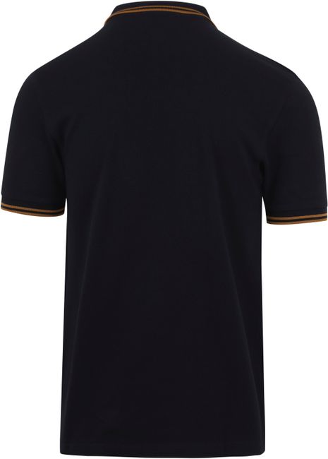 Fred Perry Slim Fit Twin Tipped Polo Navy / Dark Caramel / Dark Caramel