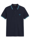 Fred Perry Slim Fit Twin Tipped Polo Made In Japan Navy