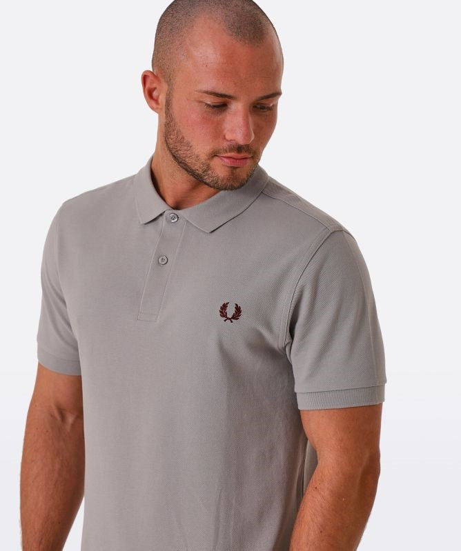 Fred Perry Slim Fit Plain Polo Limestone