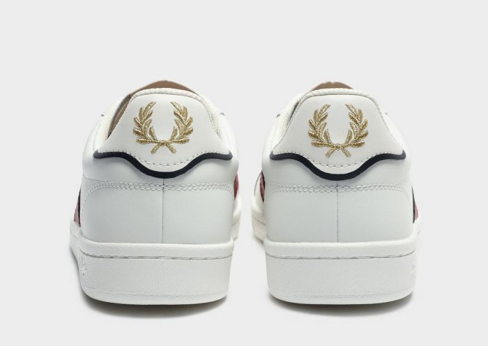 Fred Perry B721 Leather Side Panel Porcelain