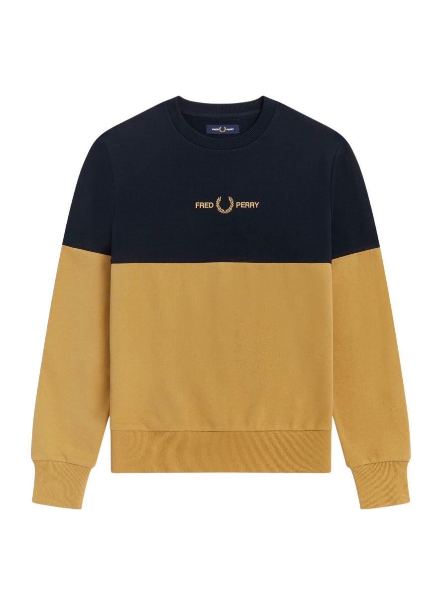 Fred Perry Colour Block Sweatshirt Desert