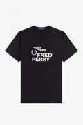 Fred Perry Printed T-Shirt Black