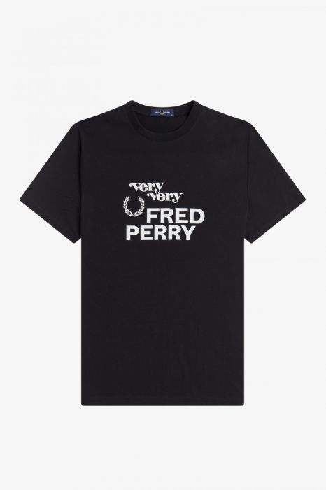 Fred Perry Printed T-Shirt Black