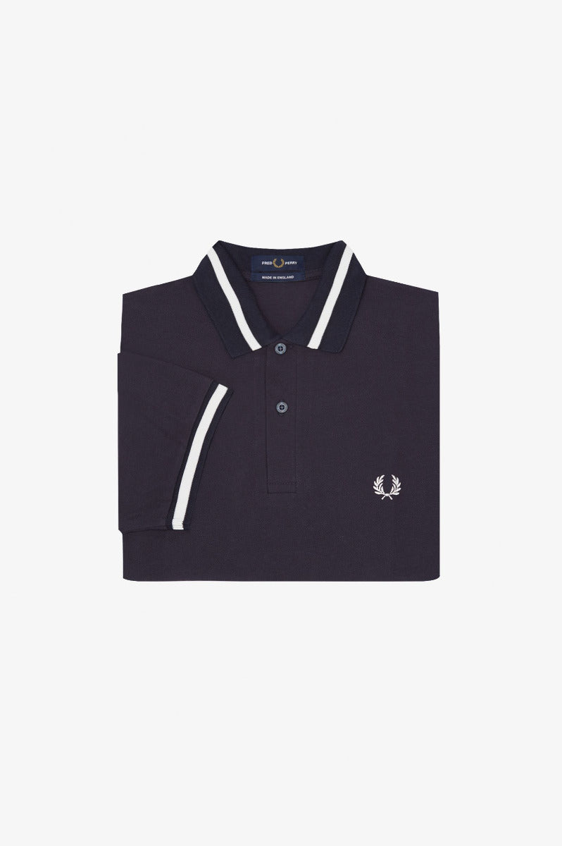 Fred Perry Reissues Original Single Tipped Polo Navy / Snow White