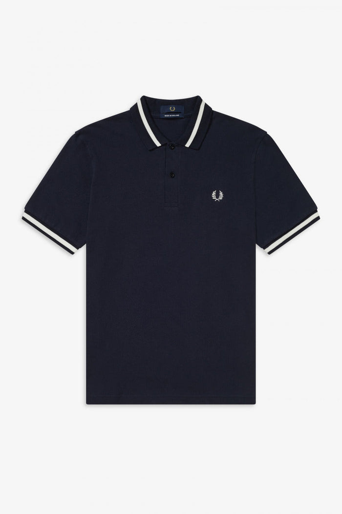 Fred Perry Reissues Original Single Tipped Polo Navy / Snow White