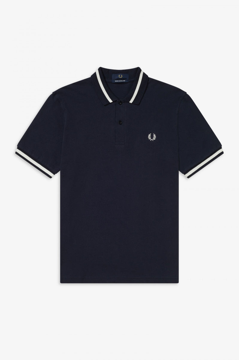 Fred Perry Reissues Original Single Tipped Polo Navy / Snow White