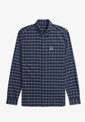 Fred Perry Oxford Check Shirt Navy
