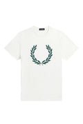 Fred Perry Laurel Wreath Print T-Shirt White Green