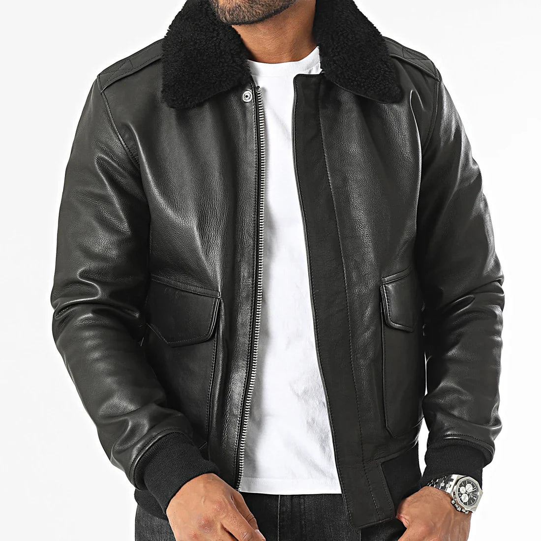 Schott A2 Leather Flight Jacket LC2412 Black